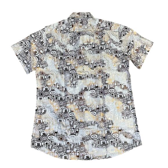 NWT Suslo Couture Men's Geometric Print Button Up Shirt Size M Stretch Comfort - Picture 5 of 5
